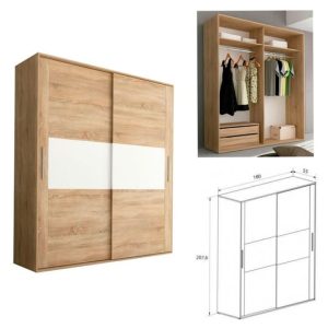 ARMARIO 2P CORREDERA MOD:BAENA (CAMBRIA-BLANCO) *NUEVO*