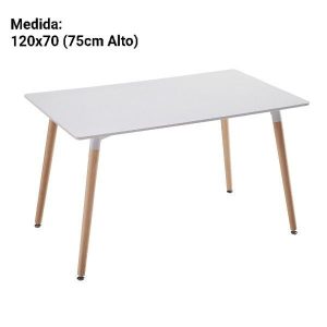 MESA COMEDOR MOD:DINAMARCA (BLANCO)(120X80) (76 ALTO) *NUEVO*