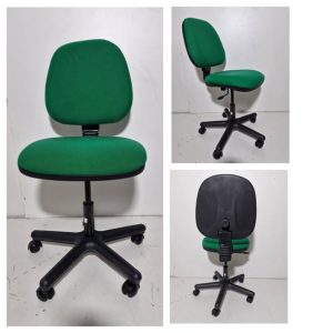 SILLA OFICINA / ESCRITORIO  (RUEDAS) (COLOR: VERDE) *SALDOS NUEVO*