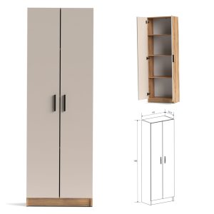 ARMARIO / MUEBLE MULTIUSOS 2P (60X34X180) MOD:ELBA (MAUVELA-BEIG) *NUEVO