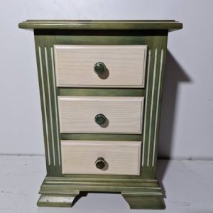 MESITA NOCHE 3C (48X36X67) (VERDE-BEIG) (MADERA)
