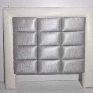 CABECERO TAPIZADO (135CM) (140CM X 135CM ALTO) (COLOR: BEIG Y PLATA) *NUEVO SALDOS*