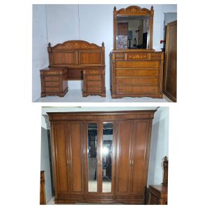 DORMITORIO MATRIMONIO + ARMARIO 6P (255CM) (CLASICO)
