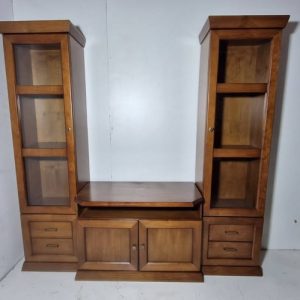 MODULAR SALON (VITRINA + BAJO TV + VITRINA) (210CM X53X202)