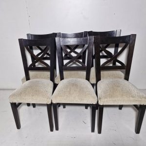 X6 SILLAS COMEDOR (TAP.BEIG / COLOR: WENGUE)