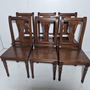 X6 SILLAS COMEDOR (MADERA) (NOGAL OSC)