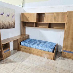 DORMITORIO JUVENIL (PUENTE) (COLOR: PIEL Y AUL) (COMPLETO)