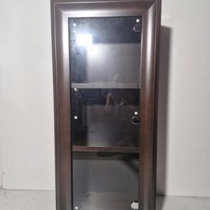 VITRINA 1P CRISTAL (60X43X137) (COLOR: NOGAL OSC) *NUEVO SALDOS*